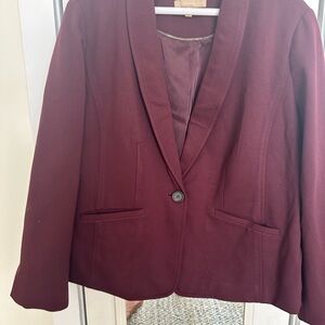 Burgundy Women's Blazer-